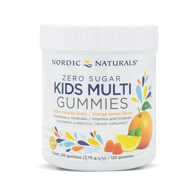 Vitaminas y Minerales para Niños sin Azú Nordic Naturals Naranja Limón 120 Gomitas