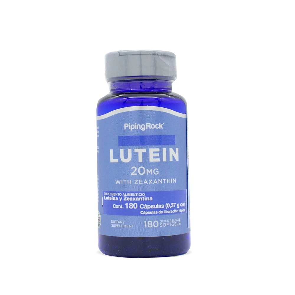 Luteína 20 mg Piping Rock Sin Sabor 180 caps