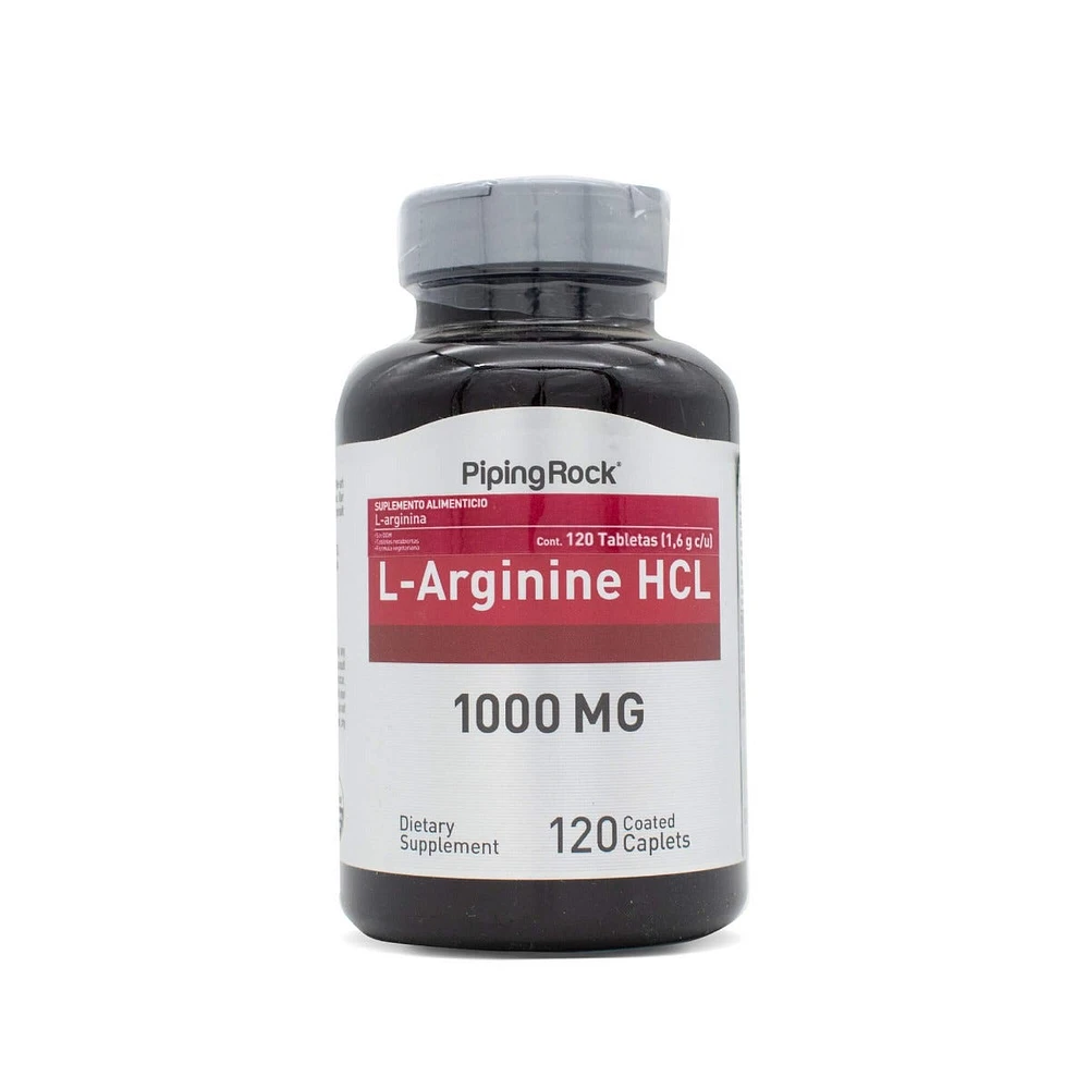 L-Arginina 1000 mg Piping Rock Sin Sabor 120 caps