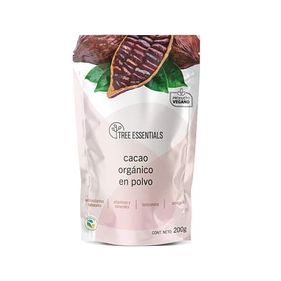 Superfoods Orgánico Tree Essentials Cacao 200 gr