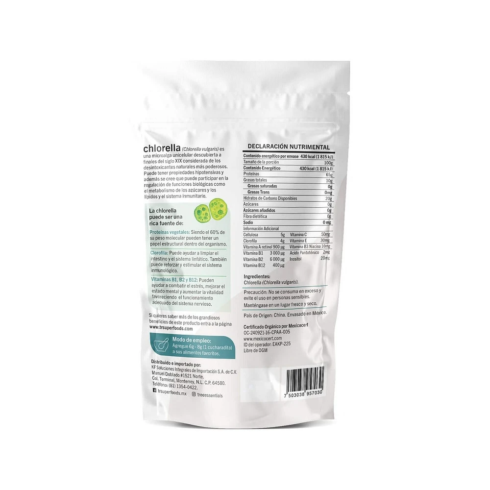 Superfoods Orgánico Tree Essentials Chlorella 100 gr