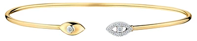 .10 Carat of Diamonds "Eye" Bangle, 14kt Yellow Gold.....................NOW