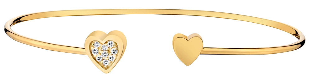 .10 Carat of Diamonds "Hearts" Bangle, 14kt Yellow Gold.....................NOW