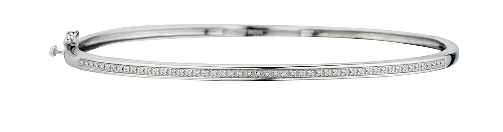 .10 Carat of Diamonds 8" Bangle, Silver.....................NOW