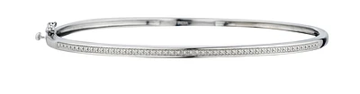 .10 Carat of Diamonds 8" Bangle, Silver.....................NOW