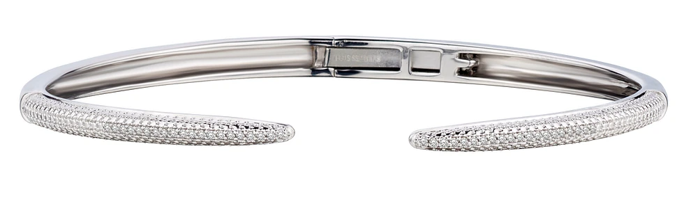 .10 Carat of Diamonds 7" Hinge Bracelet, Silver.....................NOW