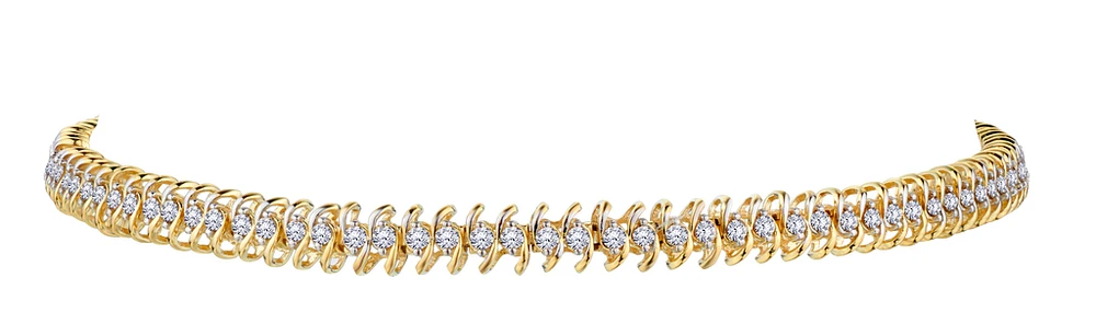 1.00 Carat of Diamonds Tennis Bracelet, 10kt Yellow Gold.....................NOW