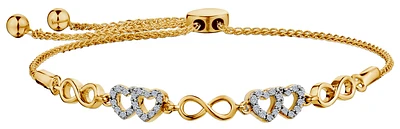 .16 Carat of Diamonds "Infinite Hearts" Bolo Bracelet, 10kt Yellow Gold.....................NOW