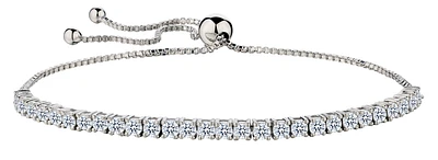 2.00 Carat of Lab Grown Diamonds "Love Tie" Bolo Bracelet, Silver.....................NOW