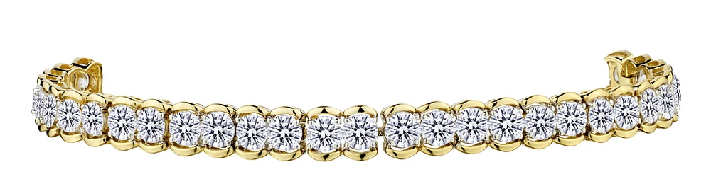 10.00 Carat of Lab Grown Diamonds Tennis Bracelet, 10kt Yellow Gold.....................NOW