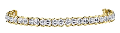 10.00 Carat of Lab Grown Diamonds Tennis Bracelet, 10kt Yellow Gold.....................NOW