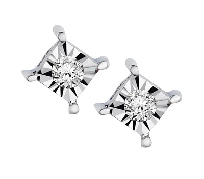 05 Carat of Diamonds Square Stud Earrings