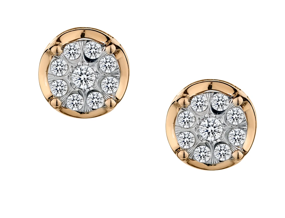 .25 Carat of Diamonds Earrings, 10kt Two Tone.....................NOW