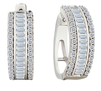 2.00 Carat of Diamonds Hoop Earrings, 14kt White Gold.....................NOW