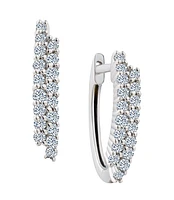 .50 Carat of Lab Grown Diamond Hoop Earrings, Silver.....................NOW