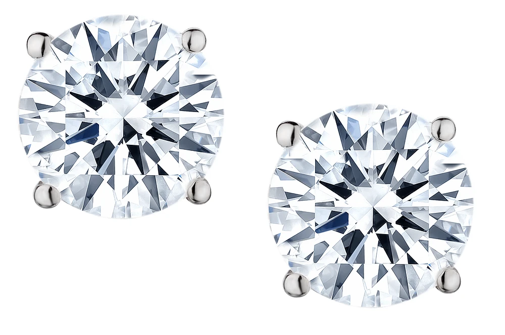 2.00 Carat of Lab Grown Diamonds Earrings, 14kt White Gold.....................NOW