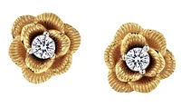 .10 Carat of Lab Grown Diamonds "Rose" Earrings, 10kt Yellow Gold.....................NOW