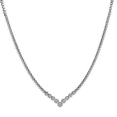 3.00 Carat Diamond Necklace, 10kt White Gold