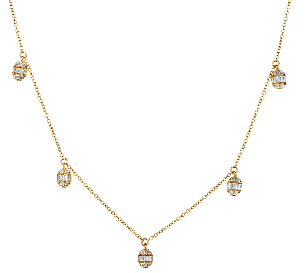 .35 Carat of Diamonds Necklace, 14kt Yellow Gold.....................NOW