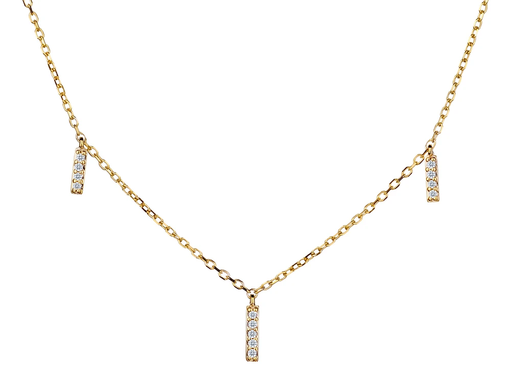 .05 Carat of Diamonds "Icicle" Necklace, 14kt Yellow Gold.....................NOW