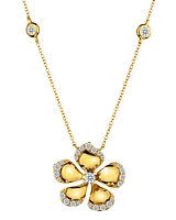 .50 Carat of Diamonds "Flower" Necklace, 14kt Yellow Gold.....................NOW