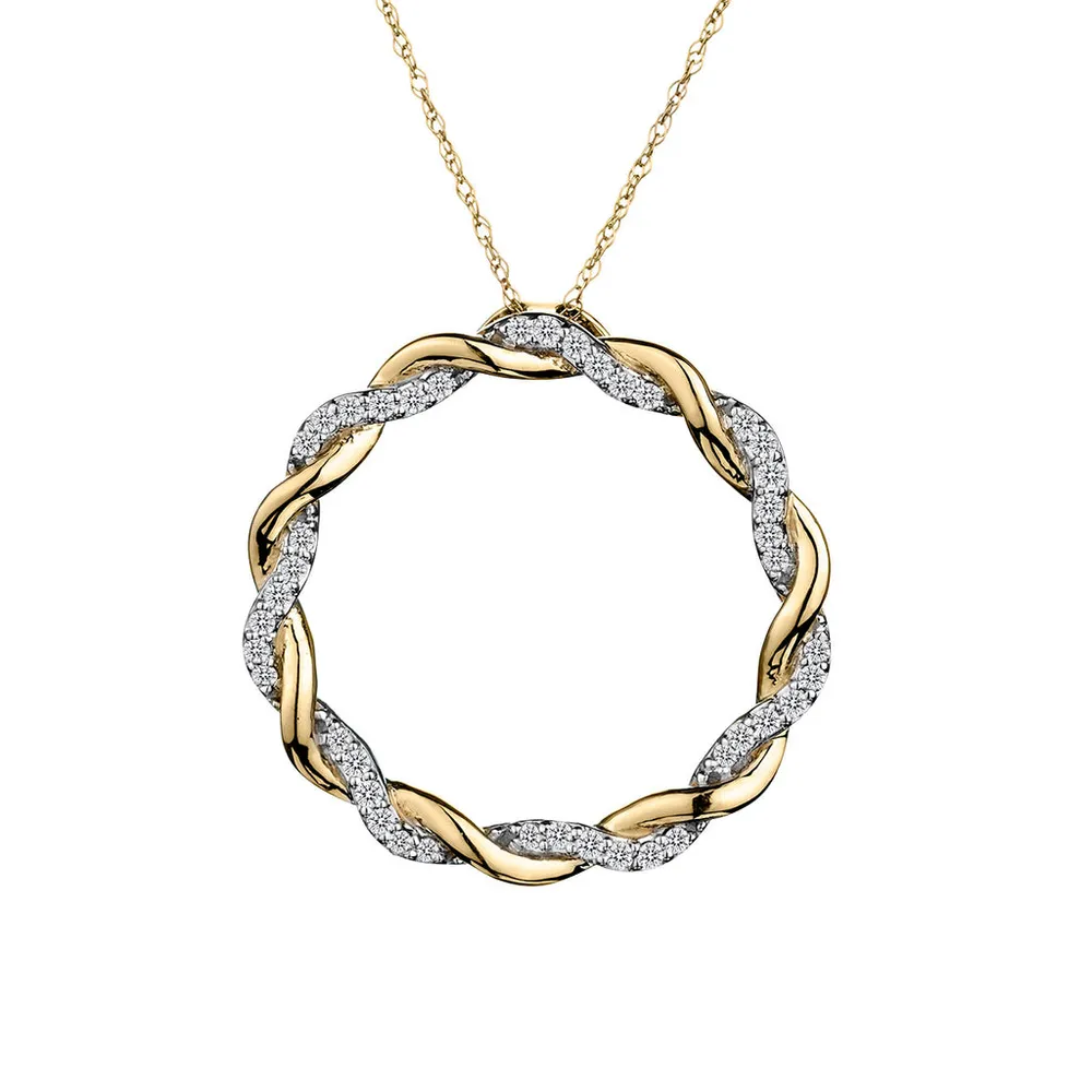 .20 Carat of Diamonds "Circle of Love" Pendant, 10kt Yellow Gold......................NOW