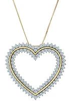 1.02 Carat of Diamonds "Heart" Pendant, 10kt Two Tone.....................NOW