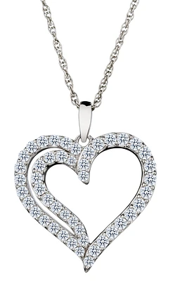 .75 Carat of Lab Grown Diamonds "Heart" Pendant, Silver.....................NOW