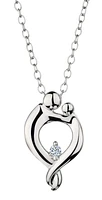 .03 Carat of Diamond "Mother & Child" Pendant, Silver.....................NOW