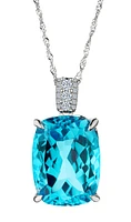 25.00 Carat of Blue and White Topaz Pendant, Silver.....................NOW