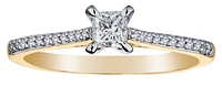 .65 Carat of Canadian Diamonds "Princess" Engagement Ring, 10kt Two Tone.....................NOW