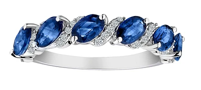 1.92 Carat of Blue Sapphire & .22 Carat of Diamonds Ring, 14kt White Gold.....................NOW