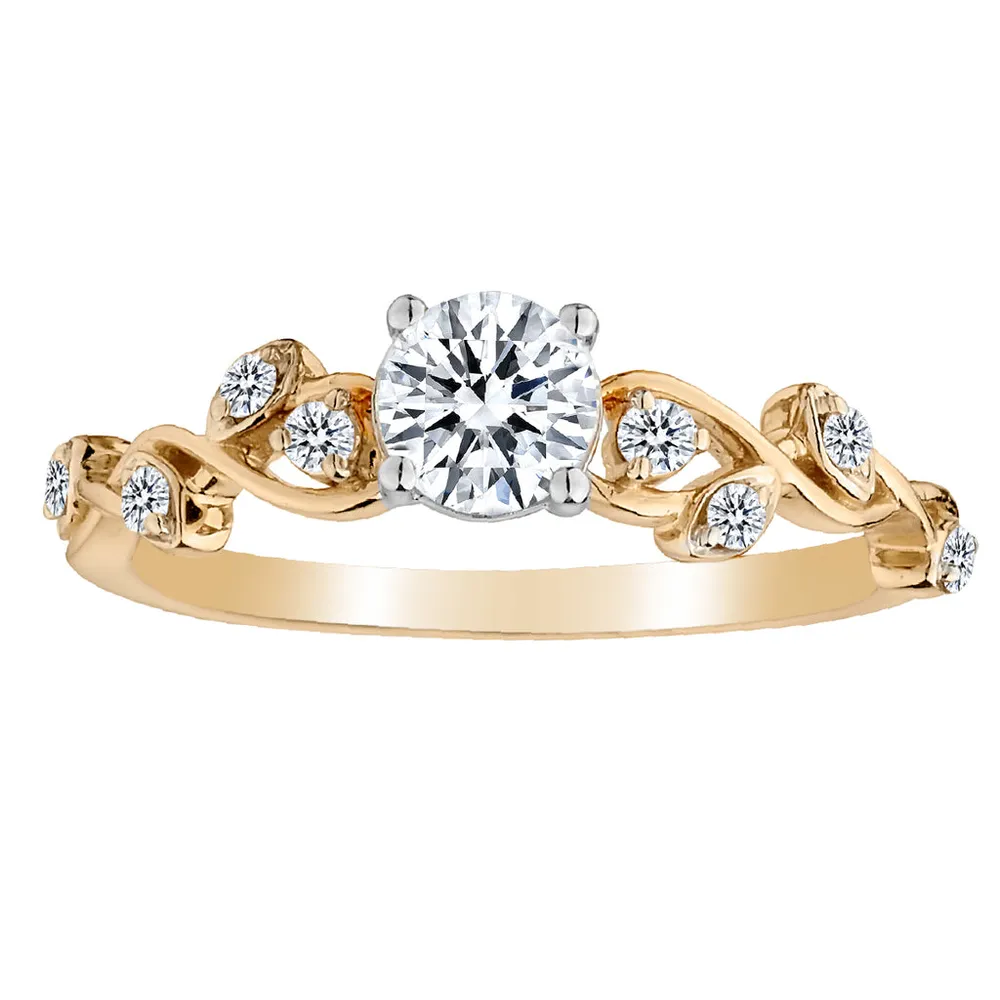 .65 Carat of Diamonds "Tree Of Life" Engagement Ring, 14kt Two Tone.......................NOW