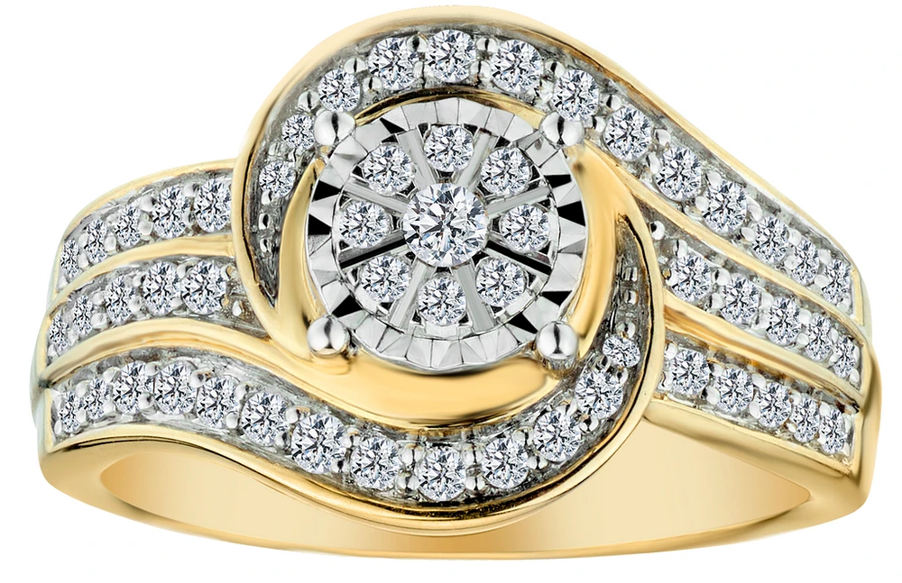 .50 Carat of Diamonds Ring, 10kt Yellow Gold.....................NOW