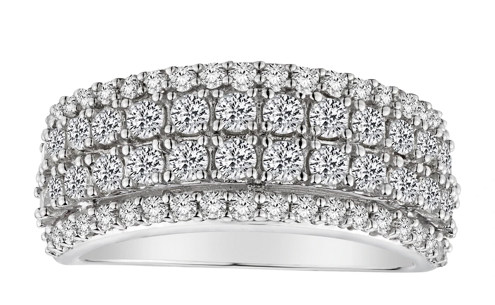 1.50 Carat of Diamonds Anniversary Band, 14kt White Gold.....................NOW