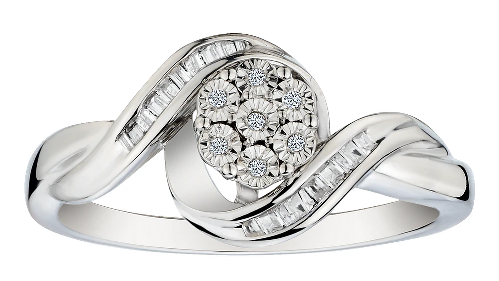 .11 Carat of Diamonds "Miracle" Cluster Ring, Silver.....................NOW