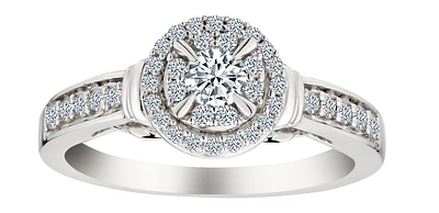 .51 Carat of Diamonds Halo Ring, 10kt White Gold.....................NOW