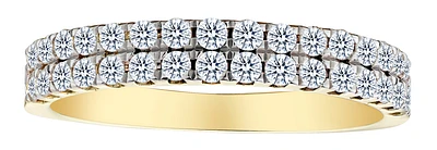 .50 Carat of Diamonds Two Row Band, 10kt Yellow Gold.....................NOW