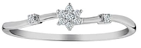 .05 Carat of Diamonds "Flower" Ring, 10kt White Gold.....................NOW