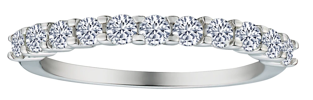 .50 Carat of Lab Grown Diamonds Band, 10kt White Gold.....................NOW