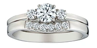 .75 Carat of Lab Grown Diamonds Ring Set, 10kt White Gold.....................NOW