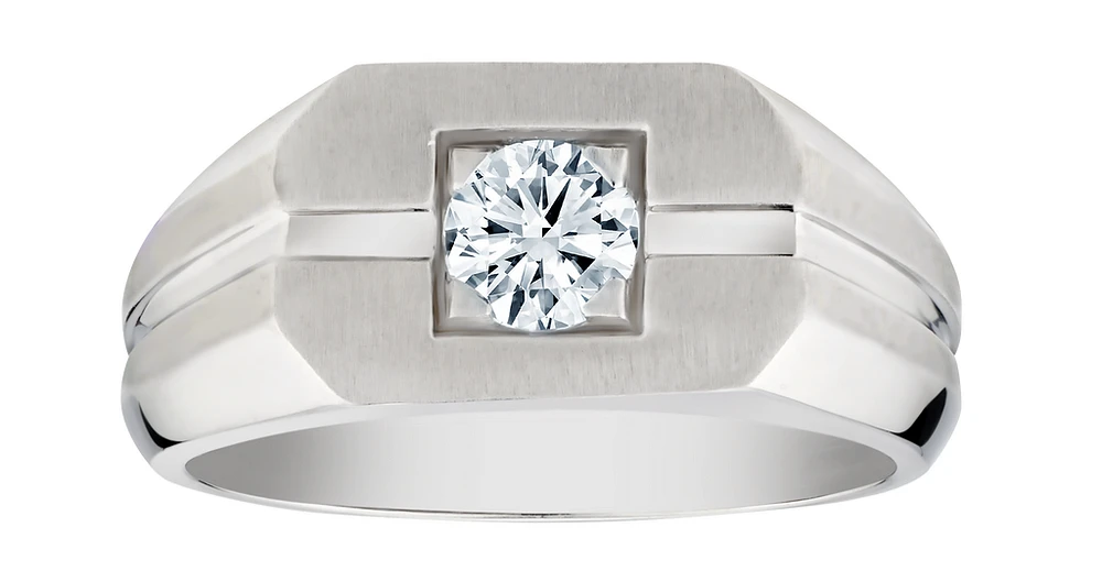 .52 Carat of Lab Grown Diamond Men's Ring, 10kt White Gold.....................NOW
