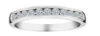 .50 Carat of Lab Grown Diamonds Channel Set Band Ring, Silver.....................NOW