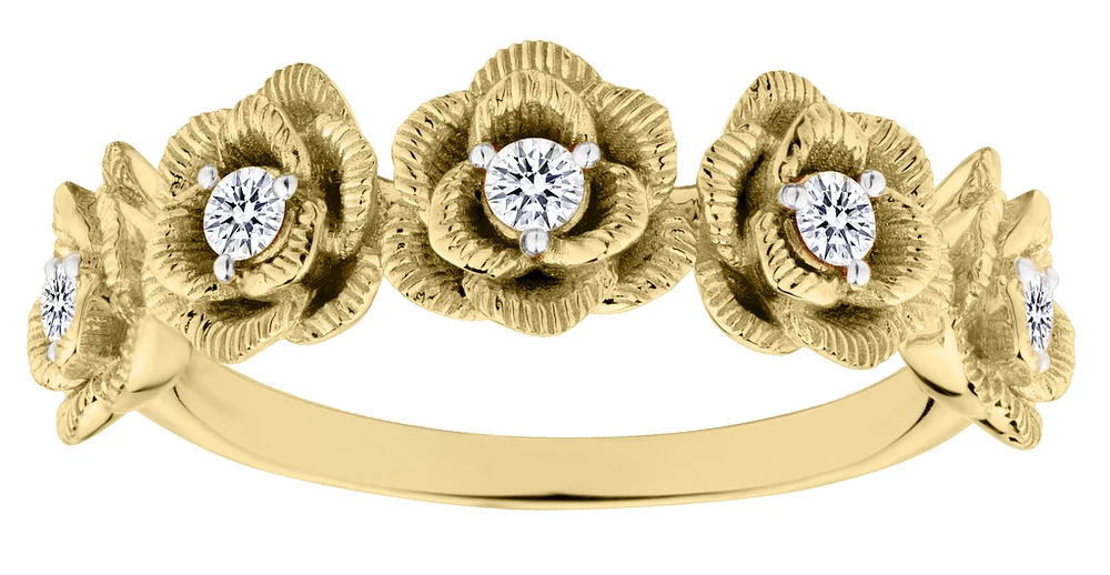 .20 Carat of Lab Grown Diamonds "Rose" Ring, 10kt Yellow Gold.....................NOW