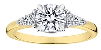 1.20 Carat of Lab Grown Diamonds Ring, 18kt Yellow Gold.....................NOW