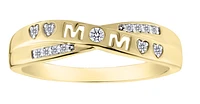 .07 Carat of Lab Grown Diamonds "Mom" Ring, 10kt Yellow Gold.....................NOW