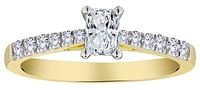 .67 Carat of Lab Grown Diamonds Radiant Engagement Ring, 10kt Yellow Gold