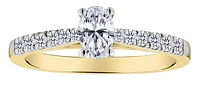 .67 Carat of Lab Grown Diamonds Oval Engagement Ring, 10kt Yellow Gold.....................NOW