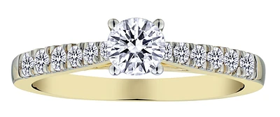 .67 Carat of Lab Grown Diamonds Round Engagement Ring, 10kt Yellow Gold.....................NOW