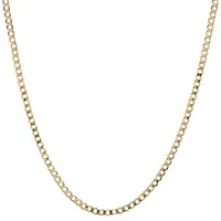 HOLLOW CURB CHAIN 18" , 10kt YELLOW GOLD.................NOW